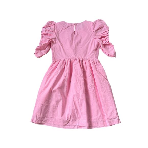 Tuckernuck Hyacinth House Ruched Puff Sleeve Barbie Mini Dress Pink - Picture 3 of 9
